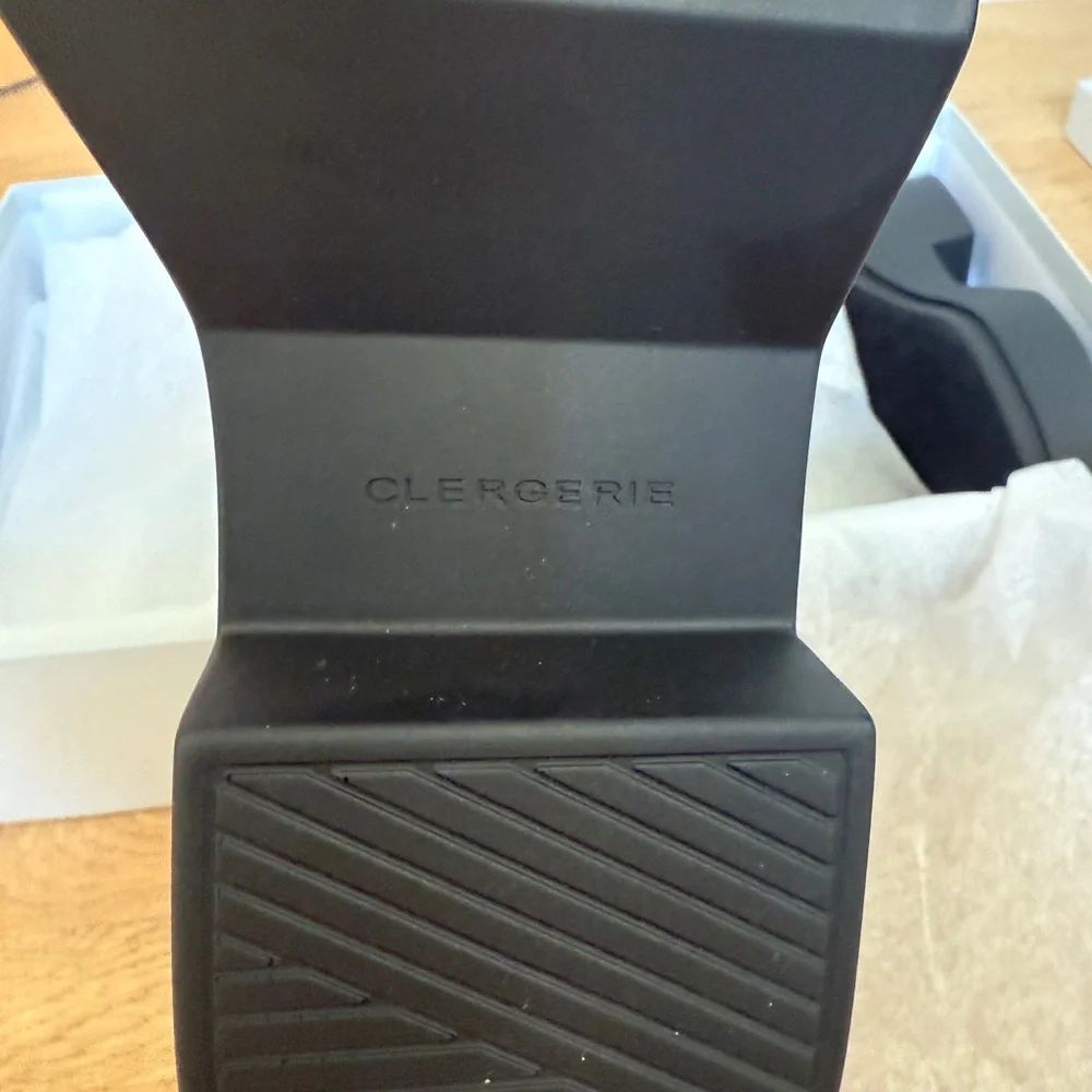 Robert Clergerie Nova Suede Stretch Black Platform Boots - Picture 5 of 12